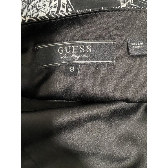 Guess Womens Retro Halter Top Dress White And Black Knee Length Size 8 - Picture 7 of 10